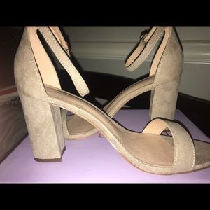 Madden Girl Nude Suede Heels